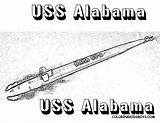 Submarine Uss Coloring sketch template