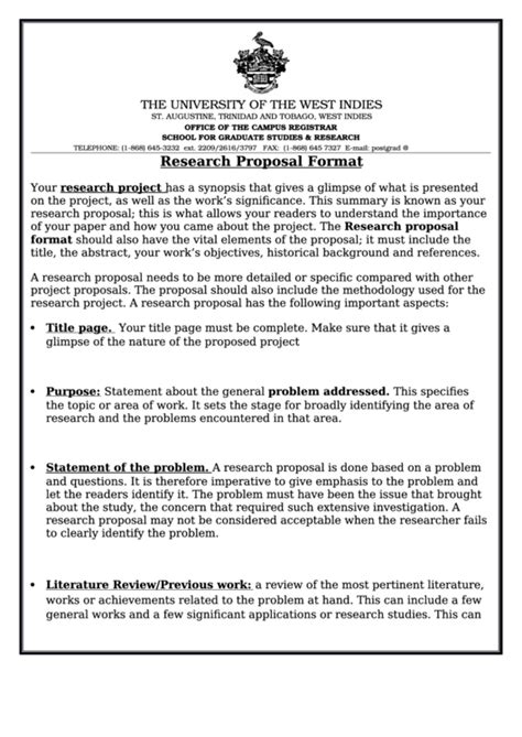 research proposal format printable