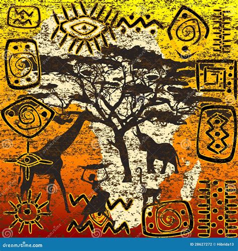 african symbols set stock illustration illustration  acacia
