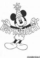 Mouse Mickey Birthday Coloring Pages Happy Visit Printable sketch template