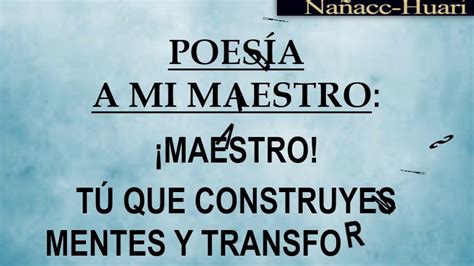 Poesia Para Los Maestros Del Peru Autor Endher Ñañacc