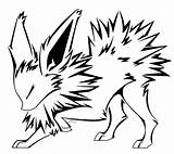 Flareon Coloring Pages Jolteon Tattoo Getcolorings Favourites Add sketch template