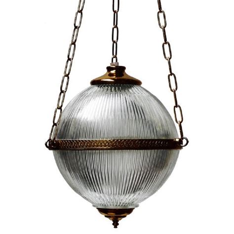 Victorian Hanging Ceiling Pendant Light Prismatic Glass