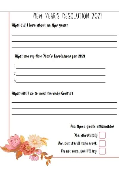 years resolution printable lists  samples kitty baby love