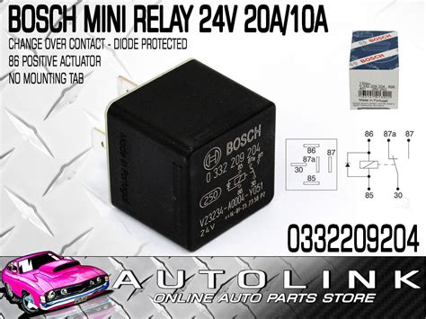 bosch mini relay  volt  pin change    diode protected  ebay