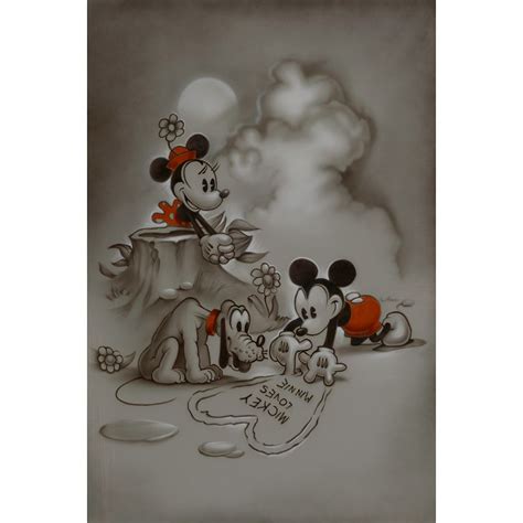 Mickey And Minnie Mouse Mickey Loves Minnie Giclée By Noah Shopdisney