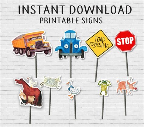 blue truck printables