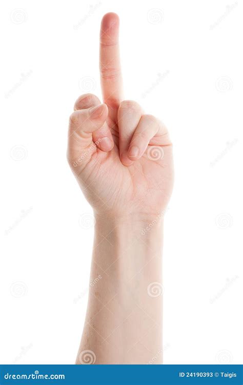 hand die een middelvinger toont stock afbeelding image  belediging kaukasisch