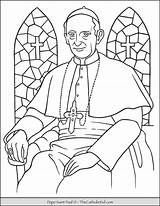 Coloring Pope Paul Saint Thecatholickid Pages September Catholic Born 1897 Church Papacy 1978 August 26th Died 1963 Began June Color sketch template