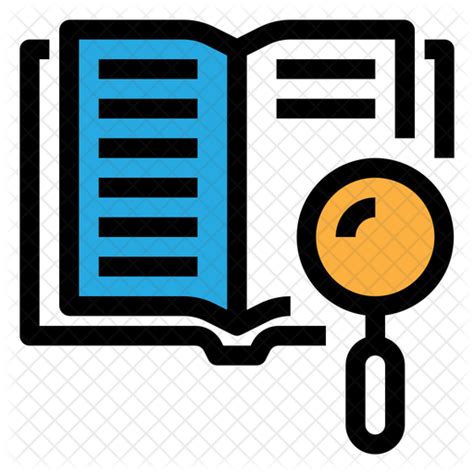 research study icon   colored outline style
