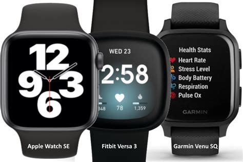 Fitbit Versa 3 Vs Garmin Venu Sq