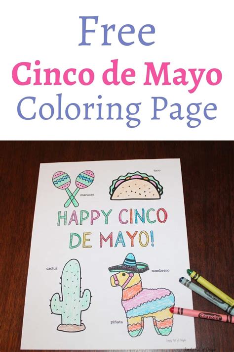 cinco de mayo coloring page  simply full  delight