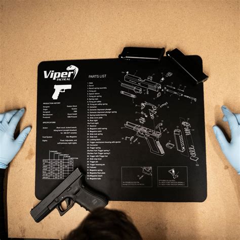 viper tactical gun cleaning mat glock display glock parts gunsmith bench