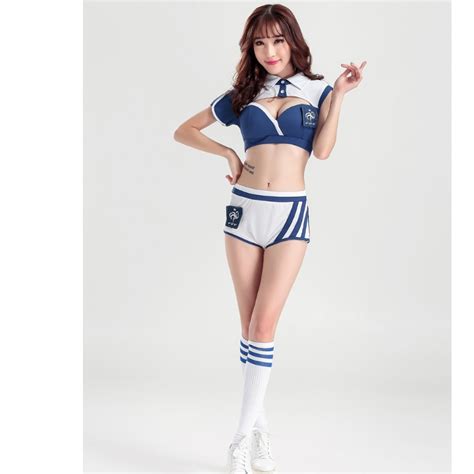 Sexy Football Cheerleading Costumes Set Sporty Role Play Women Clothing
