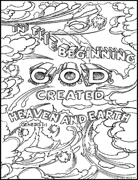 genesis  coloring pages