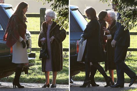 kate middleton leaves prince george in the warm for christmas day service at sandringham