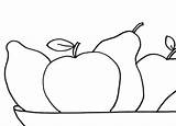 Coloring Fruit Bowl sketch template