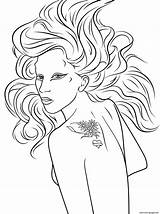 Gaga Lady Coloring Pages Katy Perry Celebrity Printable Color Drawing Book Getcolorings Games sketch template
