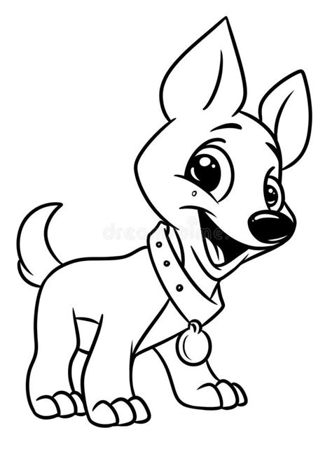 dog funny animal coloring pages cartoon stock illustration