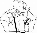 Babar Coloring sketch template