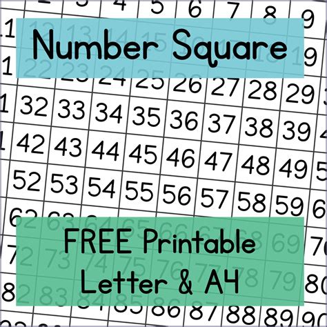 number square  printable mama geek