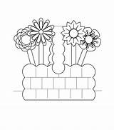 Flower Basket sketch template