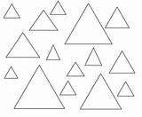 Triangle Coloring Pages Printable Template Shape Preschoolers Shapes Different sketch template