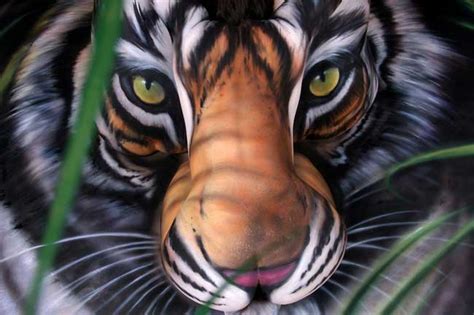 Jasa Lukis Dinding Lukisan Harimau 3d Wanita Telanjang