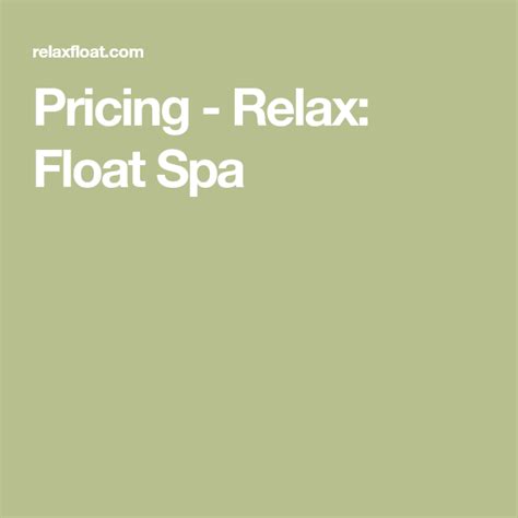 pricing relax float spa float spa anti aging health spa