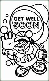 Well Soon Coloring Pages Printable Balloon Card Crayola Color Print Getcolorings Cards Getdrawings Au sketch template