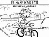 Safety Coloring Bicycle Pages Colouring Resolution Medium sketch template