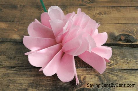easy tissue paper flowers page    saving cent  cent