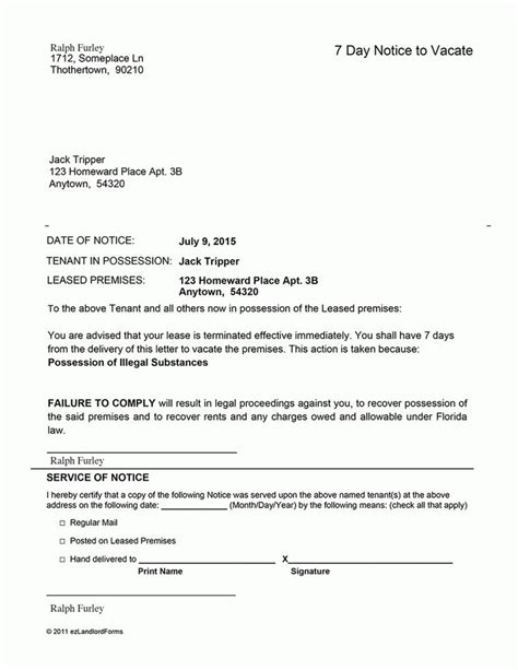 browse     day eviction notice template   landlord