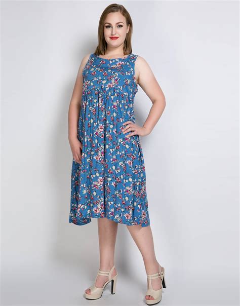 Cute Ann Women S Floral Printed Plus Size Summer Vintage Dress