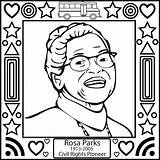 Coloring Rosa History Parks Pages Month Walker Cj Bus Madam Kids Drawing Printables Printable Sheets Sheet Clipart Color Print People sketch template