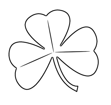leaf clover coloring page clipart
