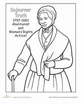 Coloring Harriet Tubman Sheets Print sketch template