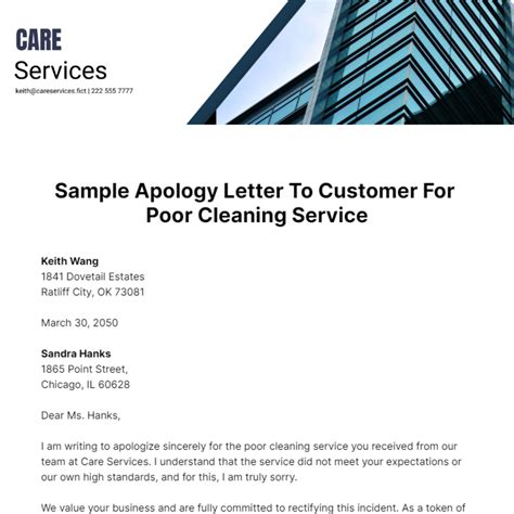 cleaning services letter template   word google docs