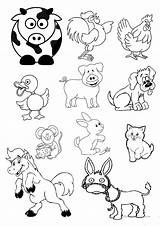 Animals Animal Cut Outs Farm Printable Cutouts Kaza Source Clipart sketch template