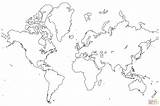 Wereld Kaart Lege sketch template