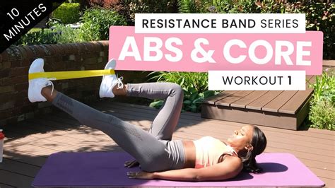 resistance band workout abs core home workout  minutes youtube