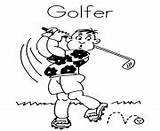Coloring Pages Sports Golfer Sport sketch template
