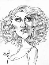 Aguilera Christina Caricatures Tomrichmond sketch template