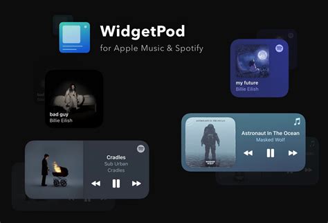 widgetpod   highly customizable  playing widget  apple   spotify