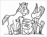 Farm Coloring Pages Animals Preschoolers Animal Getcolorings Baby sketch template