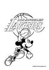 Coloring Pages Lakers Los Angeles Houston Rockets Logo Nba Mickey Mouse Basketball Utah Jazz Drawing La Cavaliers Cleveland Sheets Clipart sketch template