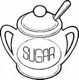 Sugar Clipart Bowl Clipground Foods High sketch template