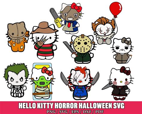 kitty horror halloween svg bundle bestsvgtrendy  kitty