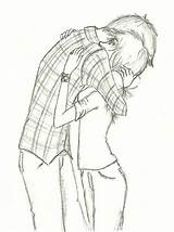 Boy Hugging Shade Cuddling sketch template
