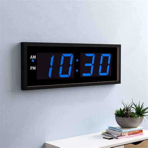 clocks easy read large led screen digital clock time date temperature wall  stand home garden